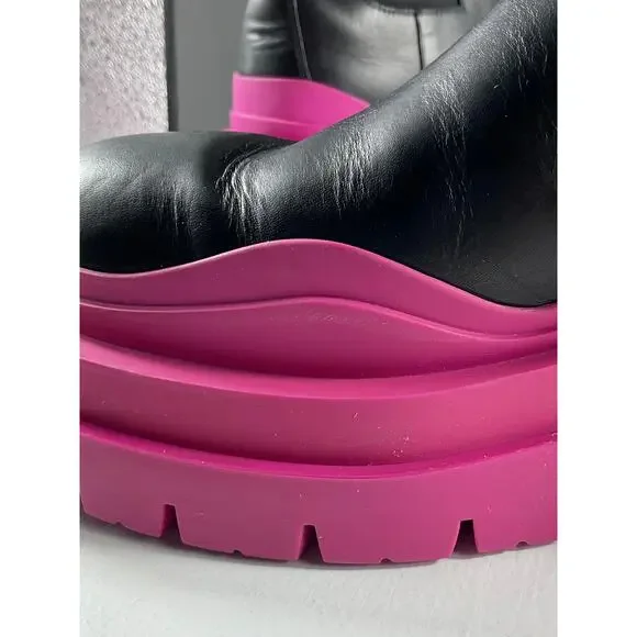 Bottega Veneta Black and Pink Women's Boots - Picture 8 of 16